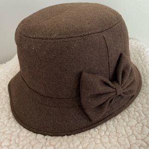 Wool blend brown hat NWOT